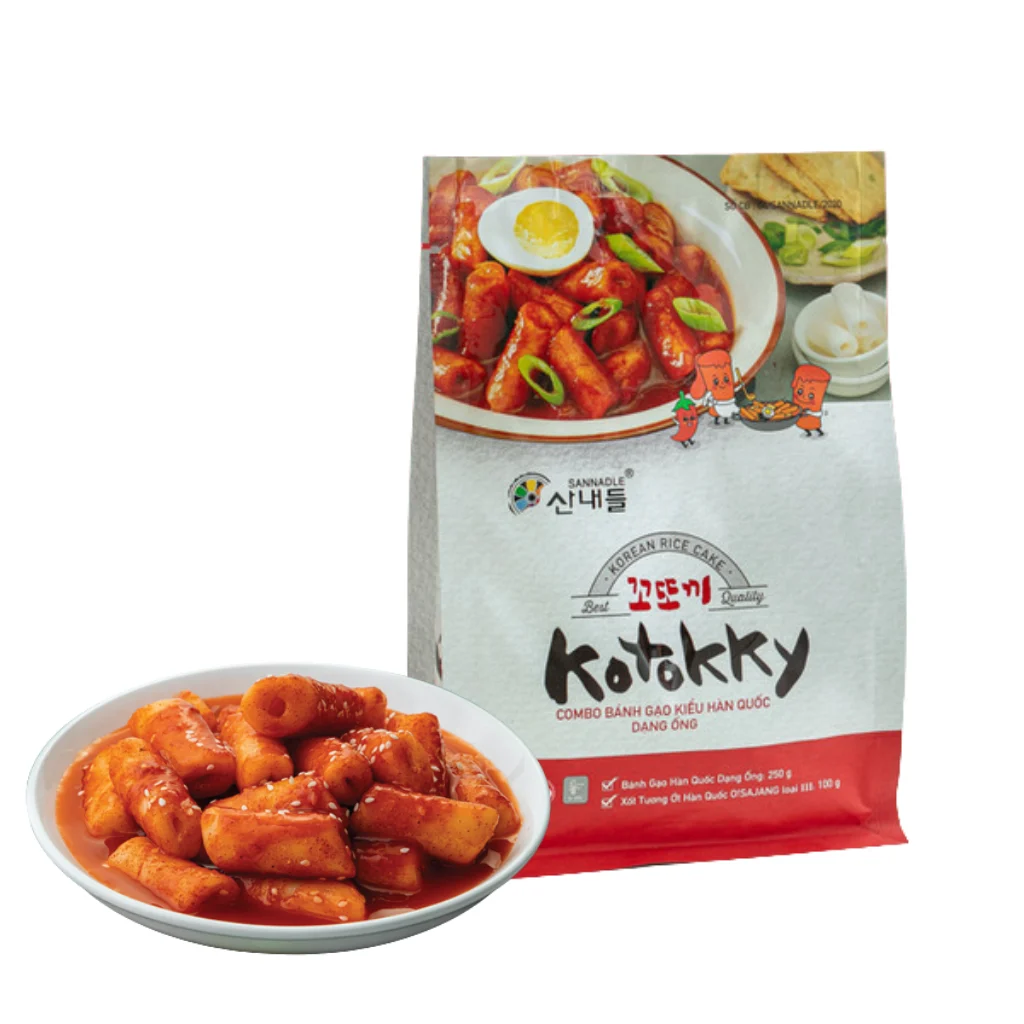 Combo bánh gạo Hàn Quốc dạng ống Kotokky 350g