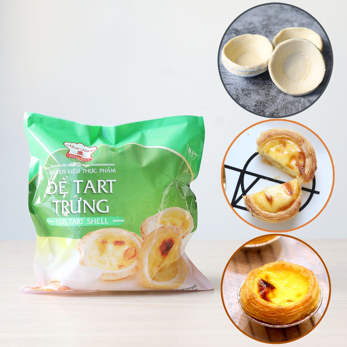 Đế tart trứng TNH mẫu TRÒN - set 30c