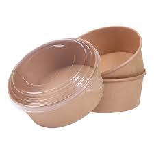 Hộp Giấy Kraft Nắp Lồi - 1000ml - Set 10c