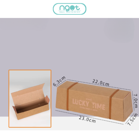 Hộp đựng bánh Canelé - hộp 4 bánh da bò