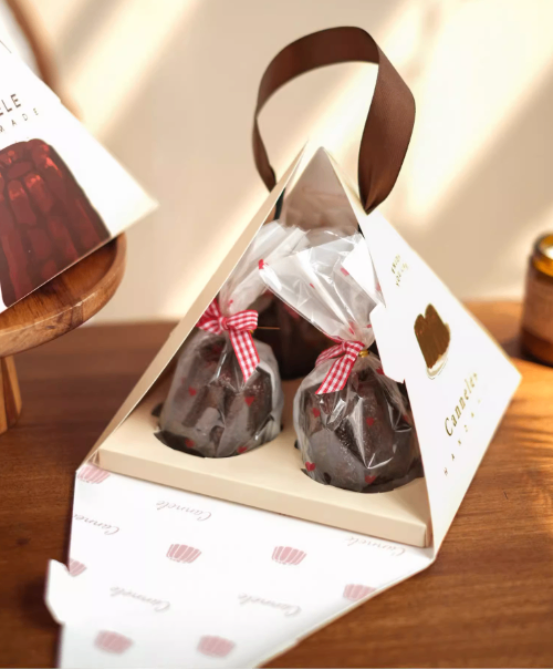 Hộp đựng bánh Canelé - hộp 4 bánh