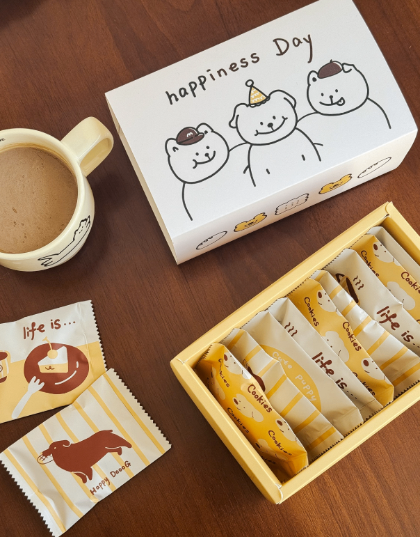 Hộp đựng bánh cookie Happiness Day 17 * 10.6 * 7cm