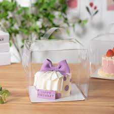Hộp gato trong vuông có quai xách 16*16*15 cm