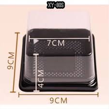 Hộp mica đế đen 125g (set 50c) - XY80S