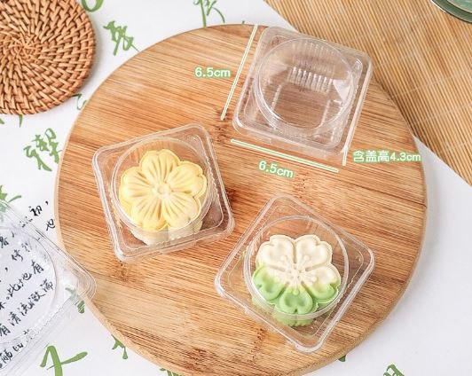 Hộp nắp phẳng đựng bánh 100g - set 49- 50 cái