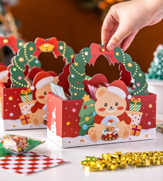 Hộp noel gấu 18*8*8 cm