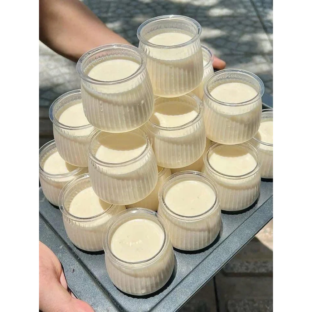 Hũ Nhựa Đựng Sữa Chua Sọc - 10c