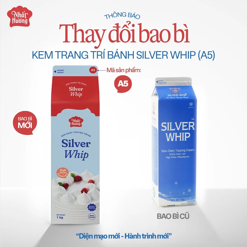Kem Topping Silver Whip 1kg TNH