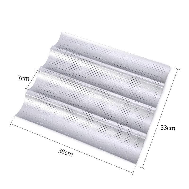 Khay nướng bánh mì 4 rãnh 38*33*2,5cm