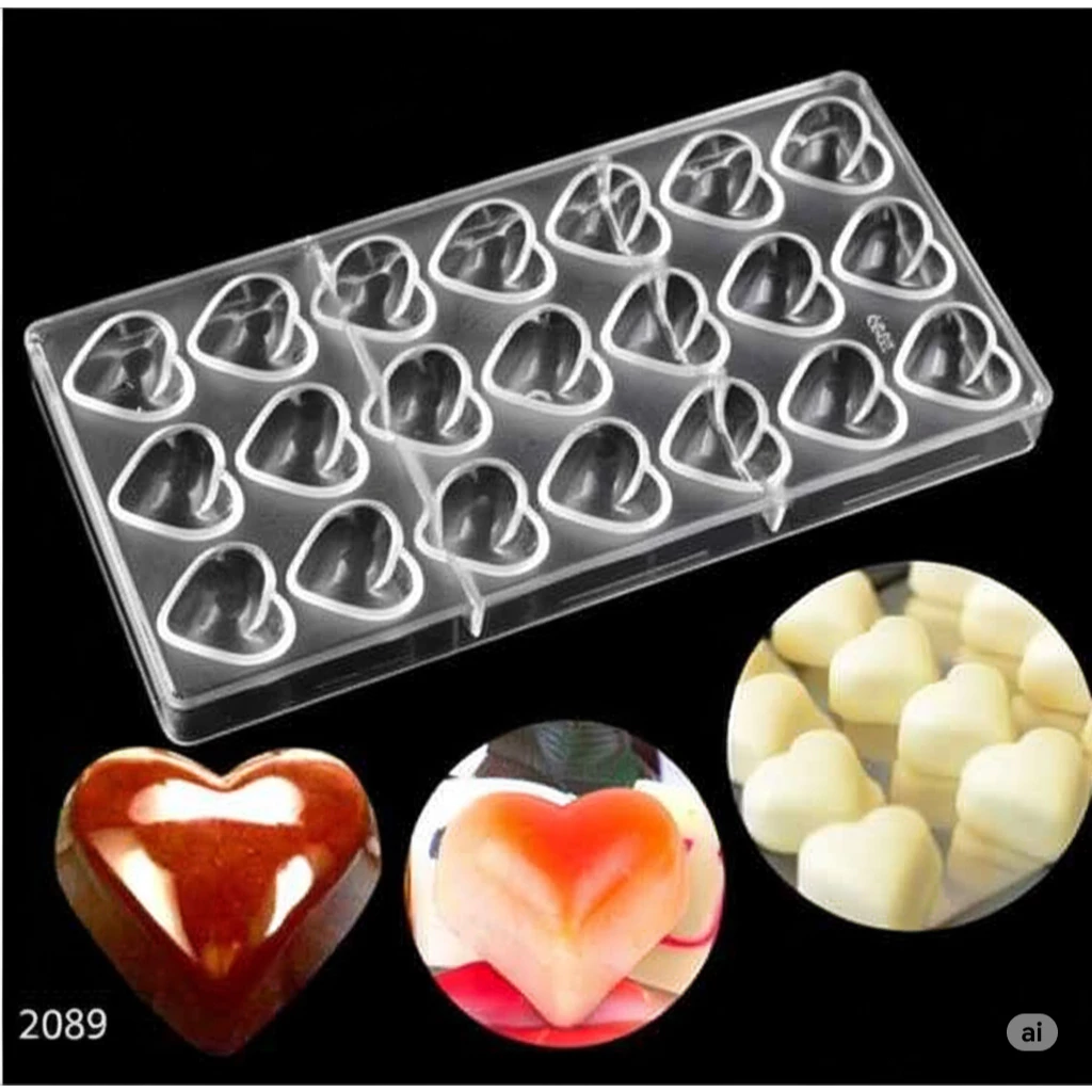 Khuôn socola Bonbon - hình tim 21c