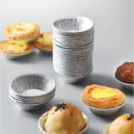 Khuôn tart giấy bạc dùng 1 lần 7cm - set 50c
