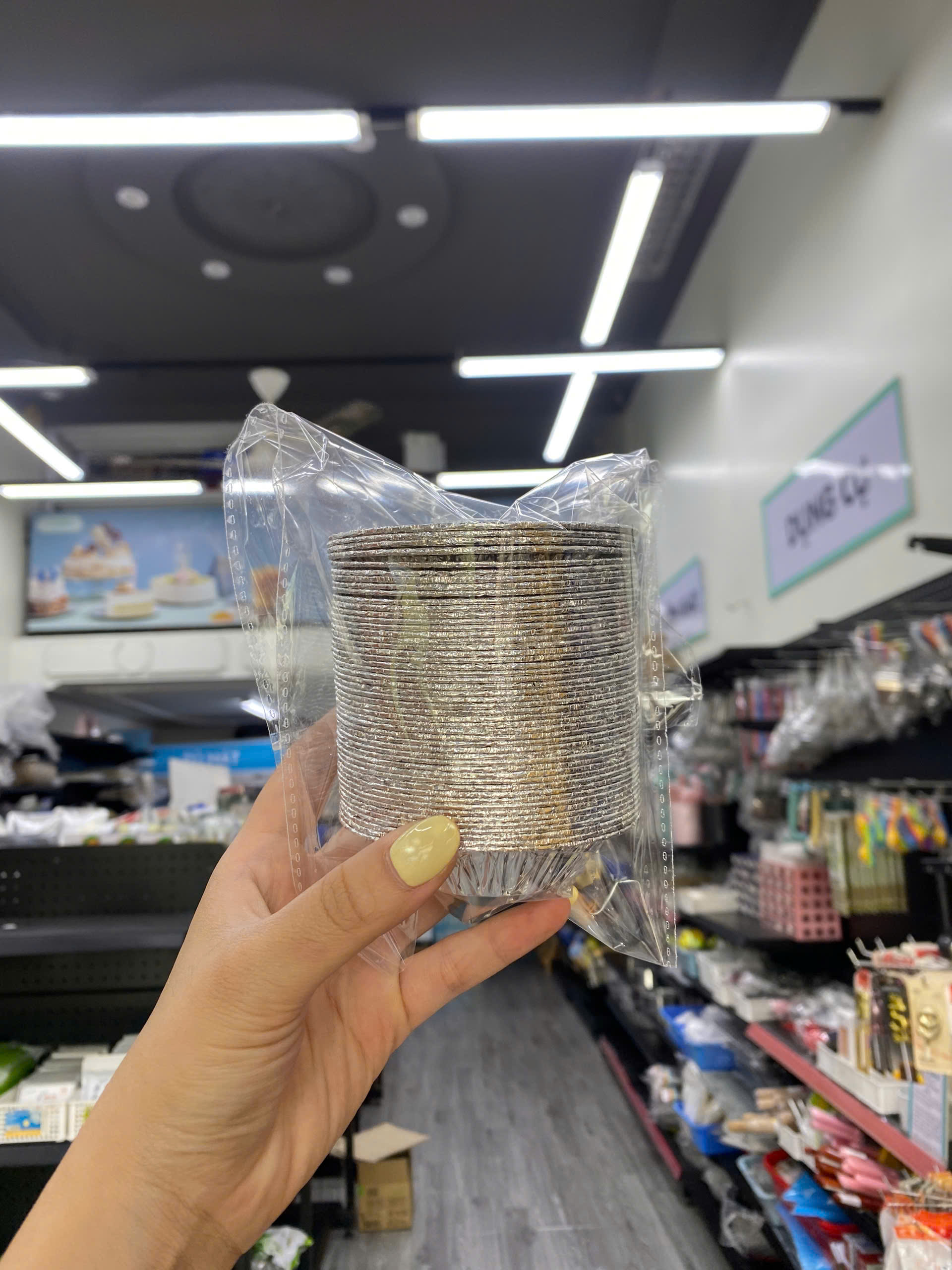 Khuôn tart giấy bạc dùng 1 lần Y2-8cm - set 50c