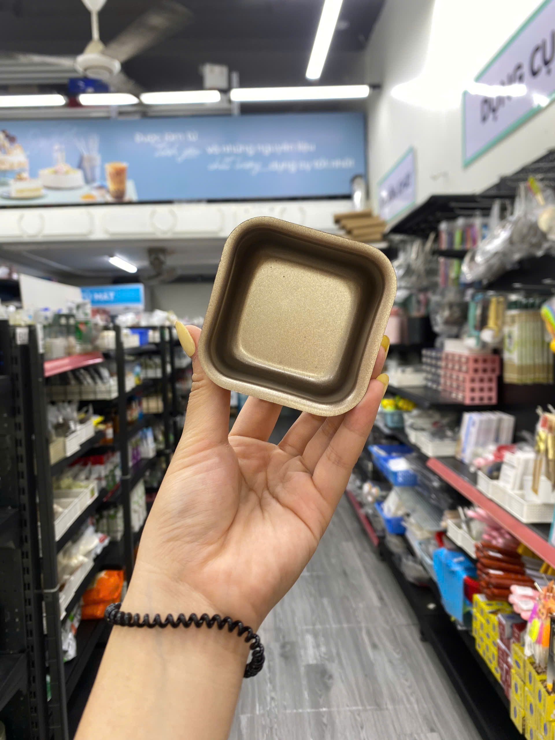 Khuôn vuông chống dính mini 6cm