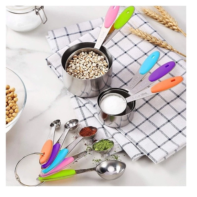 Muỗng đong Inox Teaspoon 5 màu TO - set 5c