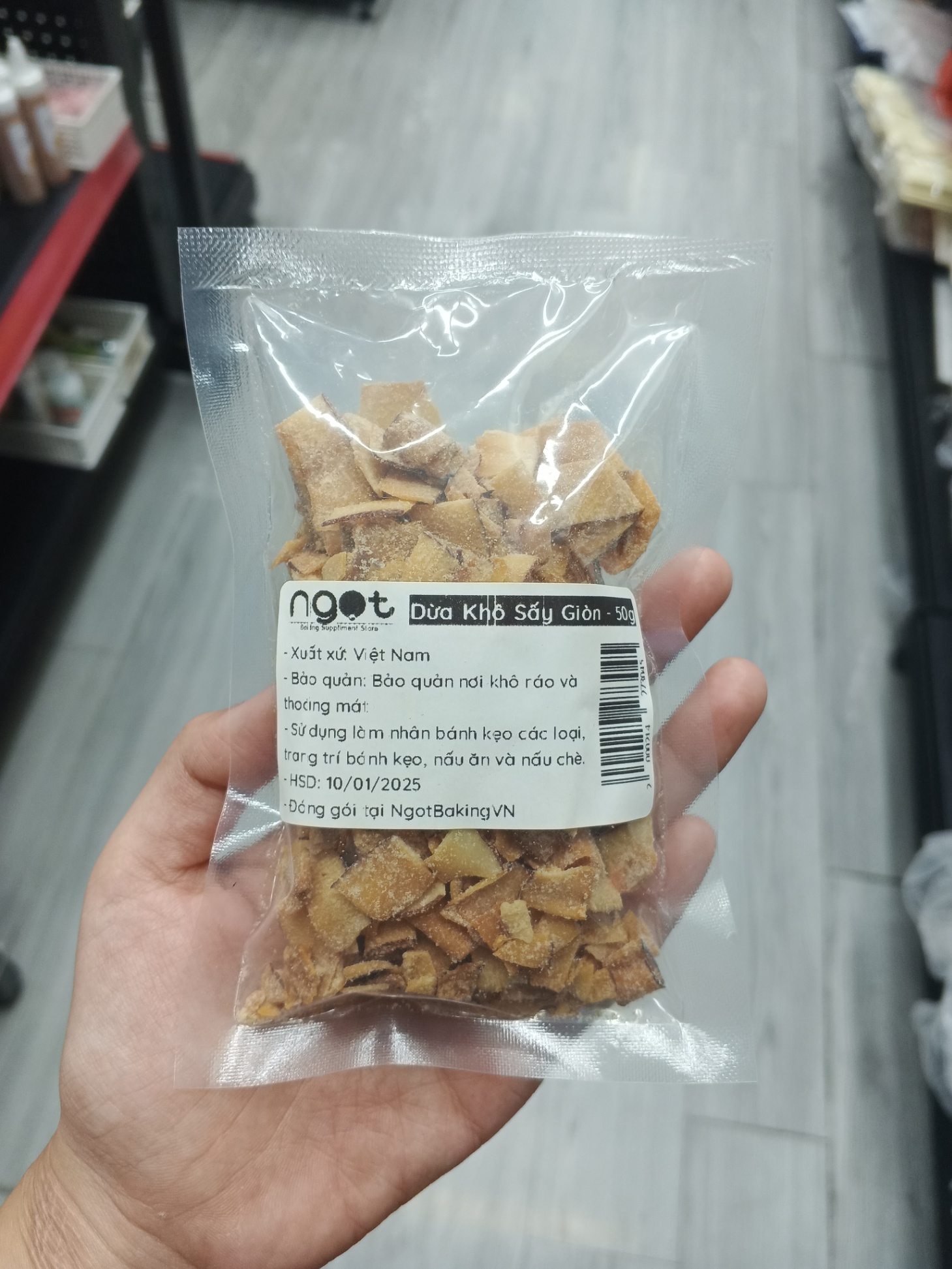 Mứt dừa sấy giòn