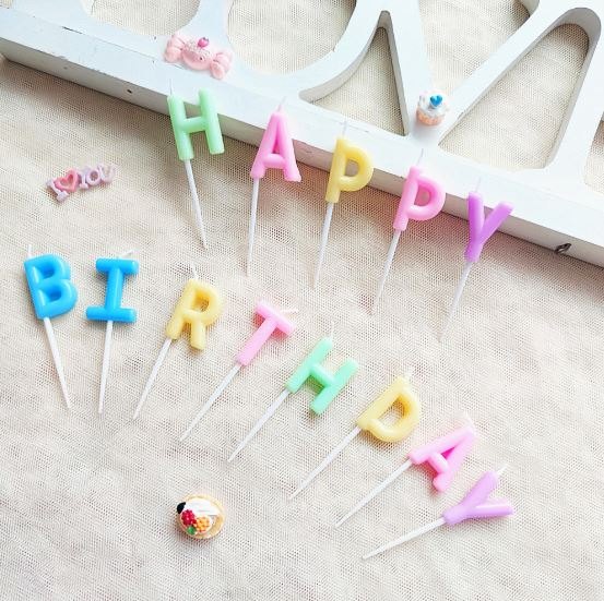 Nến chữ - HPBD cầu vồng