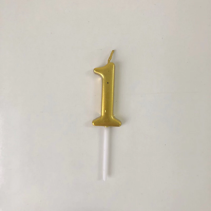 Nến vàng gold số - 1