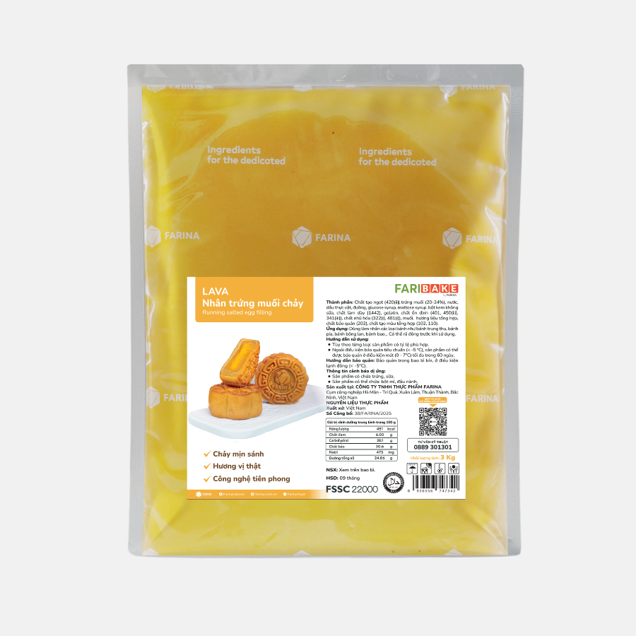 Nhân trứng muối chảy LAVA 500g
