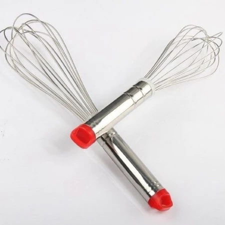 Phới lồng Inox cán đỏ 25cm