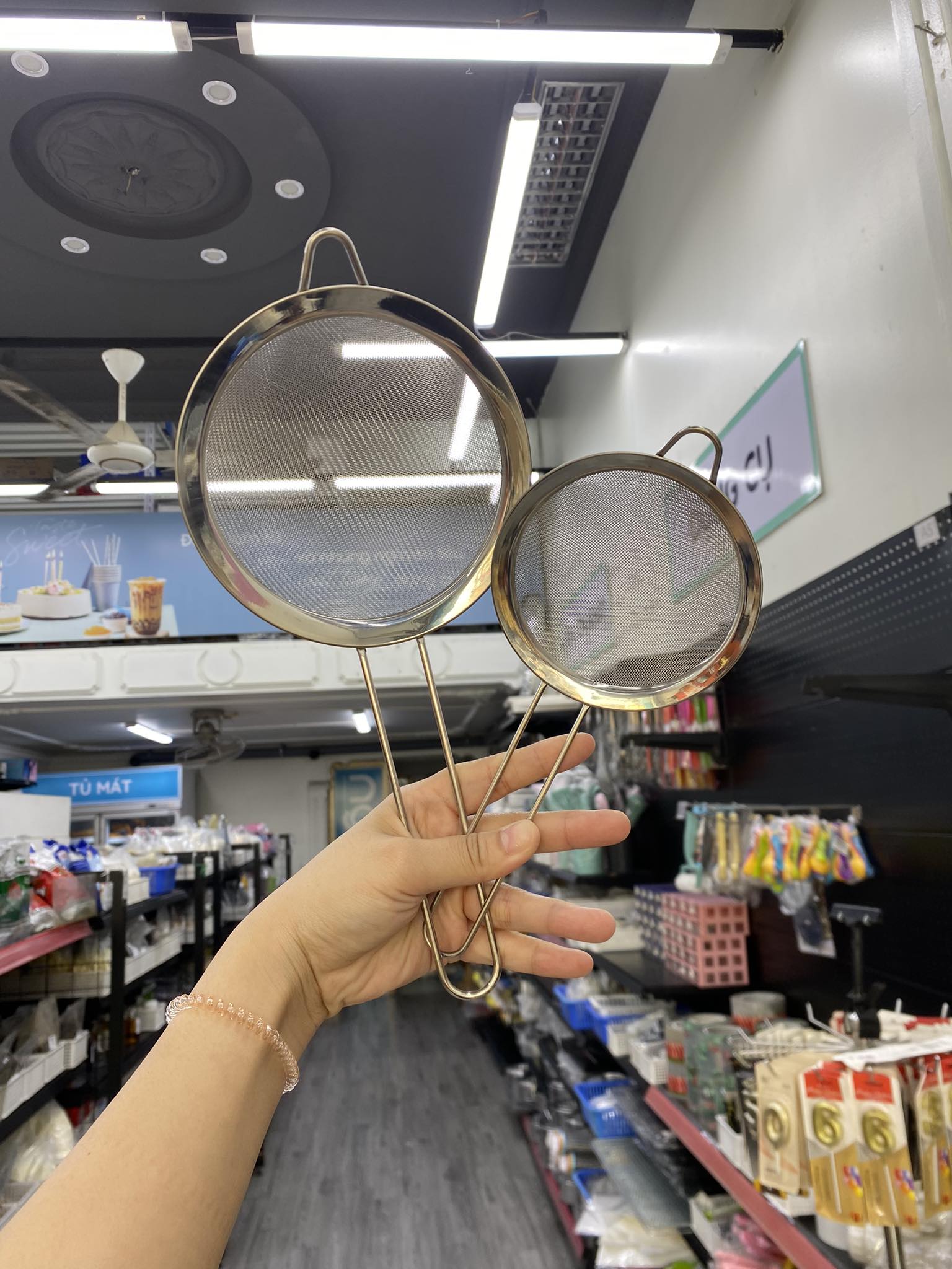 Rây bột tay dài 10cm