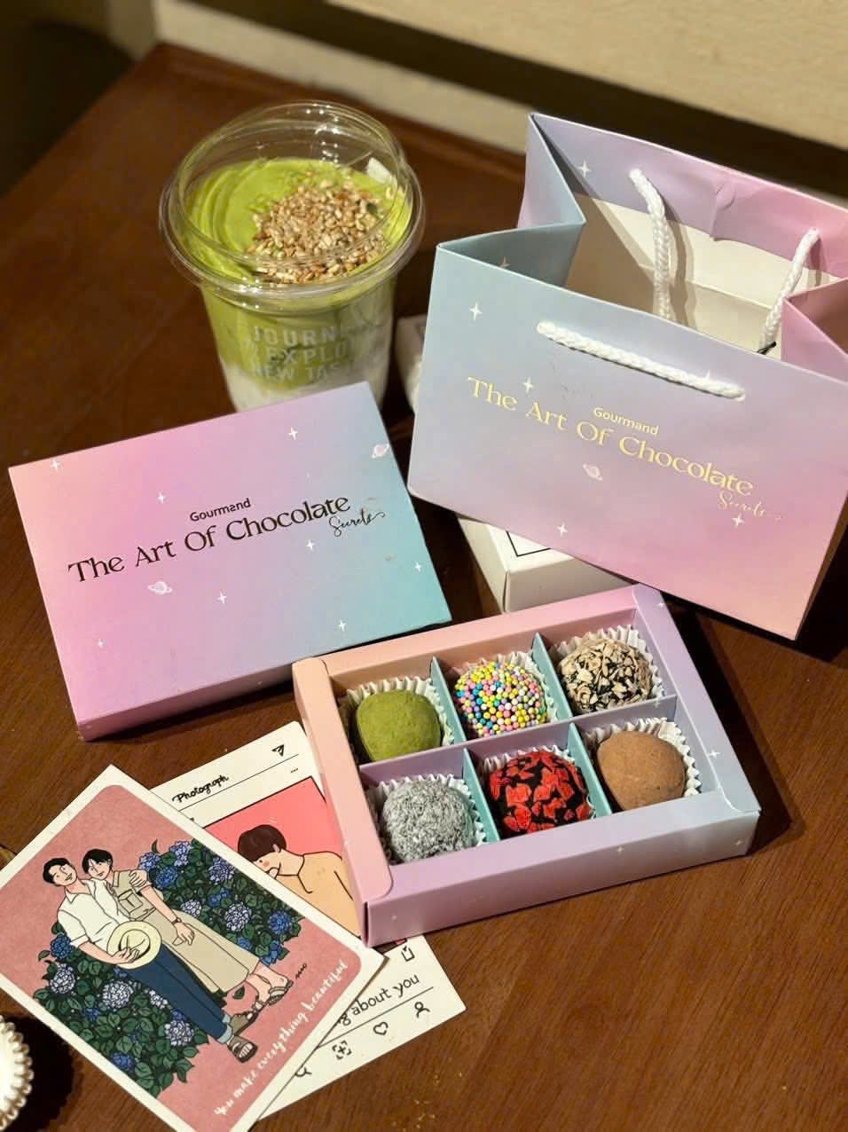 Set Túi Hộp Socola Valentine - 6v Galaxy