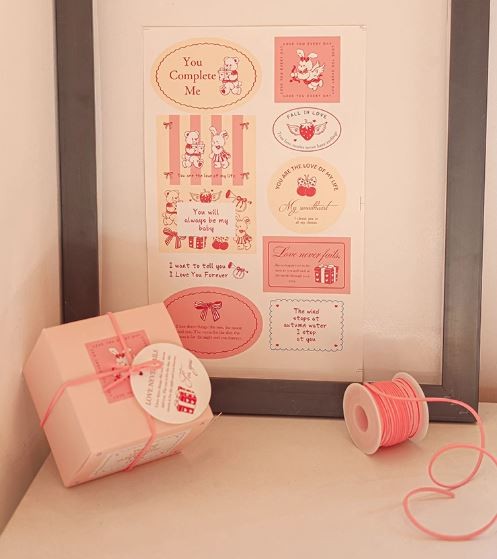 Sticker cute - Love tờ 10c