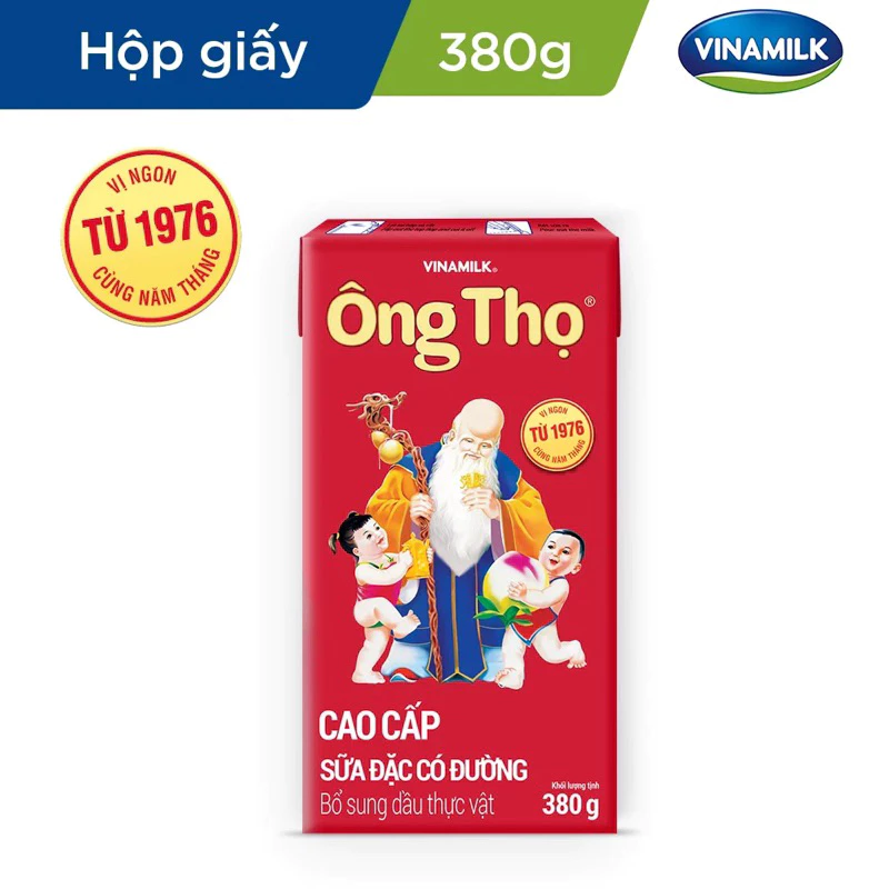 Sữa đặc có đường Ông Thọ - Hộp giấy 380g