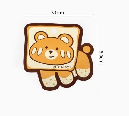 Tag trang trí hộp cute - gấu vàng set 5c