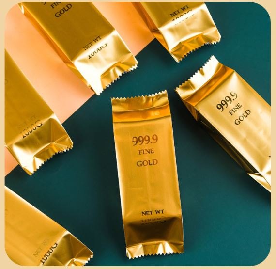 Túi bánh dứa 4.5*13+2.5 - Gold 9999 - set45-50c