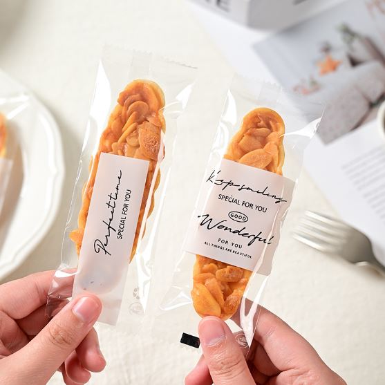 Túi bánh thuyền 14.5*5 (set97-100c) - trắng chữ