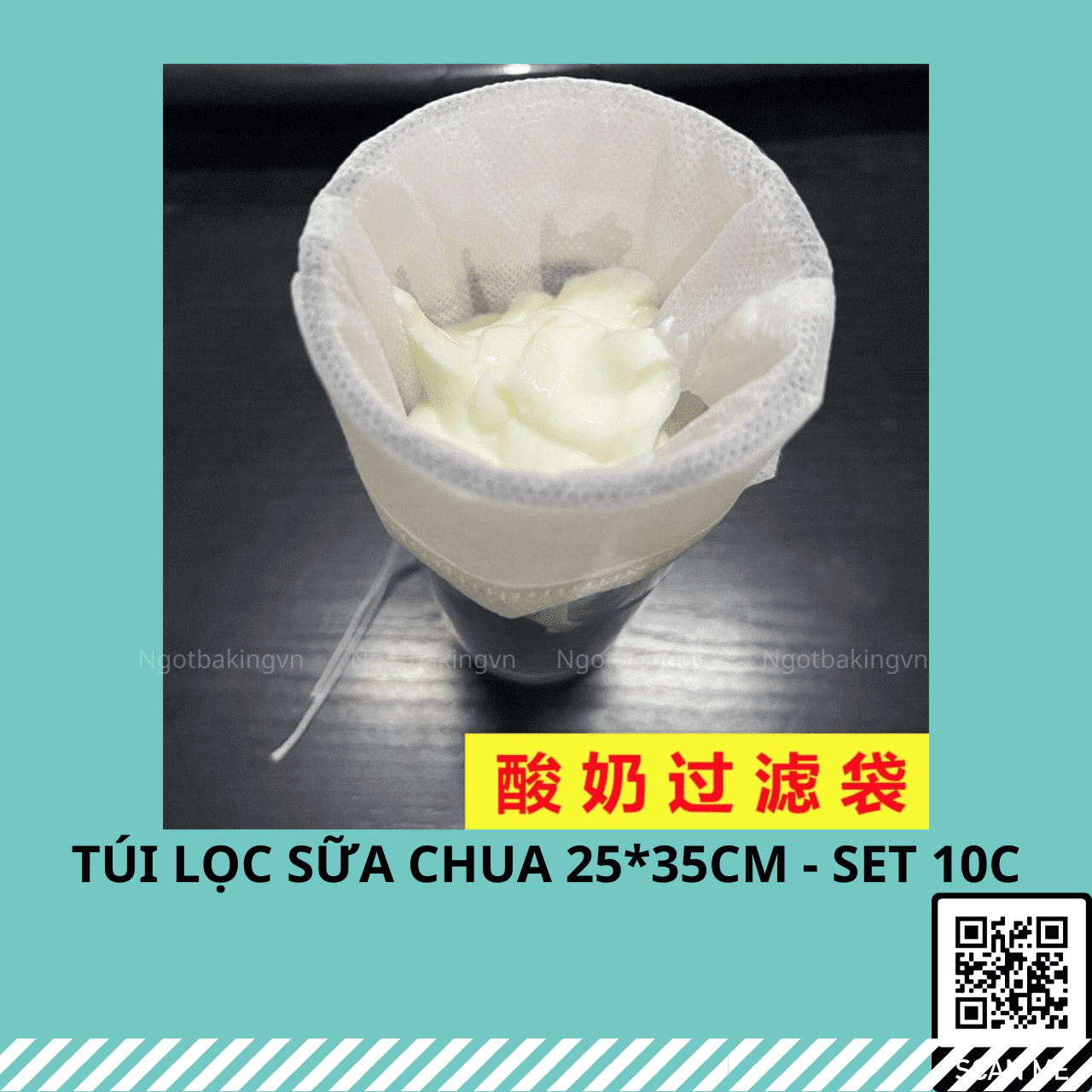Túi lọc sữa chua 20*25 cm - set 10c
