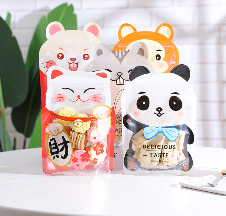 Túi zipper 3D - 15*22+7cm - Gấu Trúc (c) - Set 50c