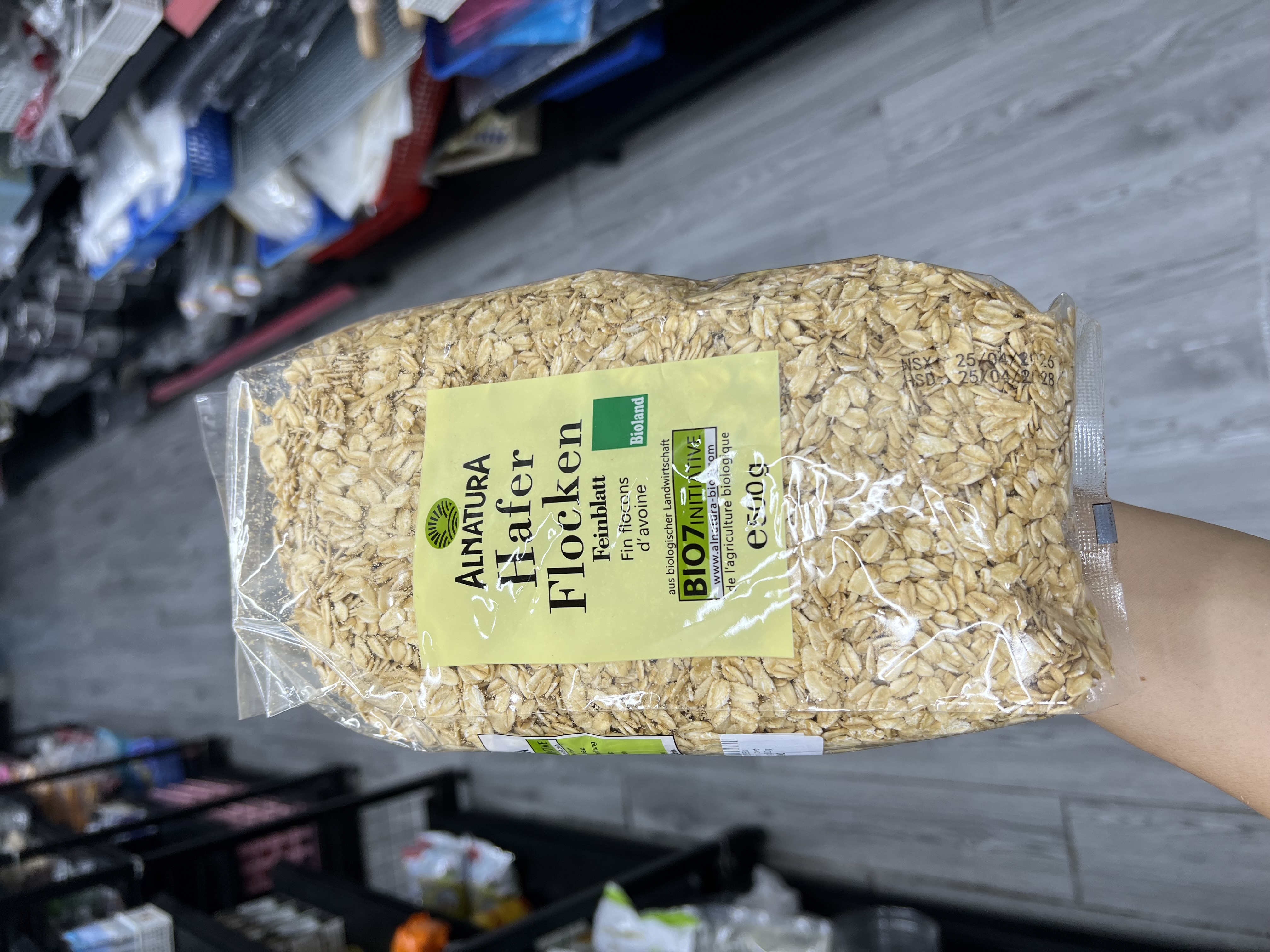 Yến mạch cán dẹt Alnatura gói 500g