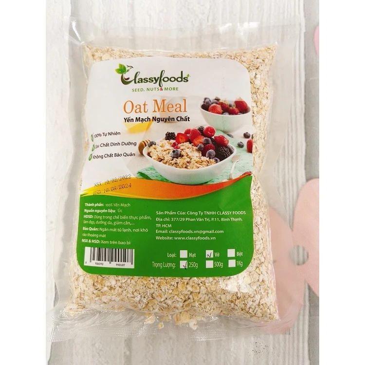 Yến mạch cán vỡ Classy Foods - 500 gram