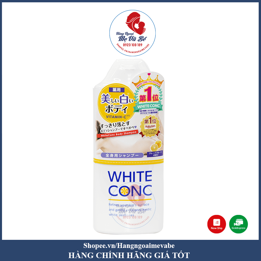 Sữa tắm trắng da toàn thân White ConC Body Nhật Bản 360ml (24/th)