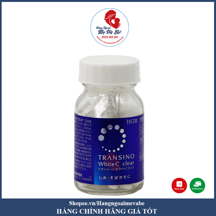 Viên uống trắng da Transino 120 viên màu xanh (60/th)