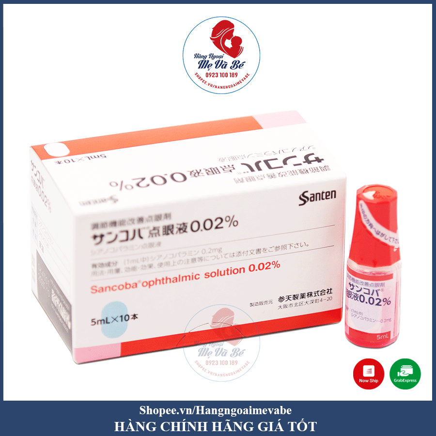 Nhỏ mắt cận thị Sancoba Nhật Bản 5ml (Mẫu mới thùng 750)