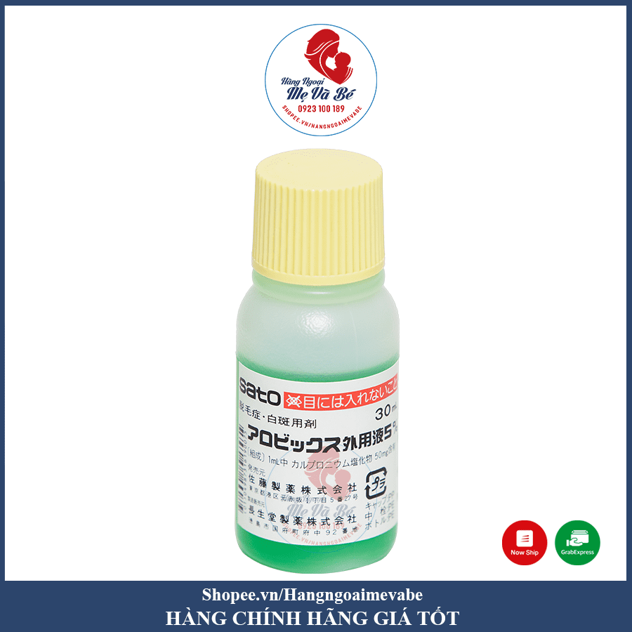 Tinh chất mọc tóc Sato Arovics Solutions 5% NhậT Bản 30ml (1 thùng 24 hộp, 1 hộp 12 lọ)