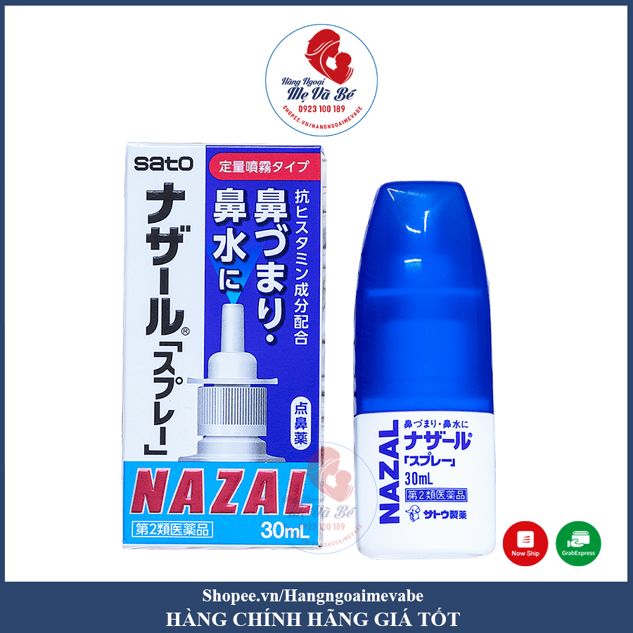 Xịt Mũi Viêm Xoang Nazal sato 30ml Nhật Bản (140/th)