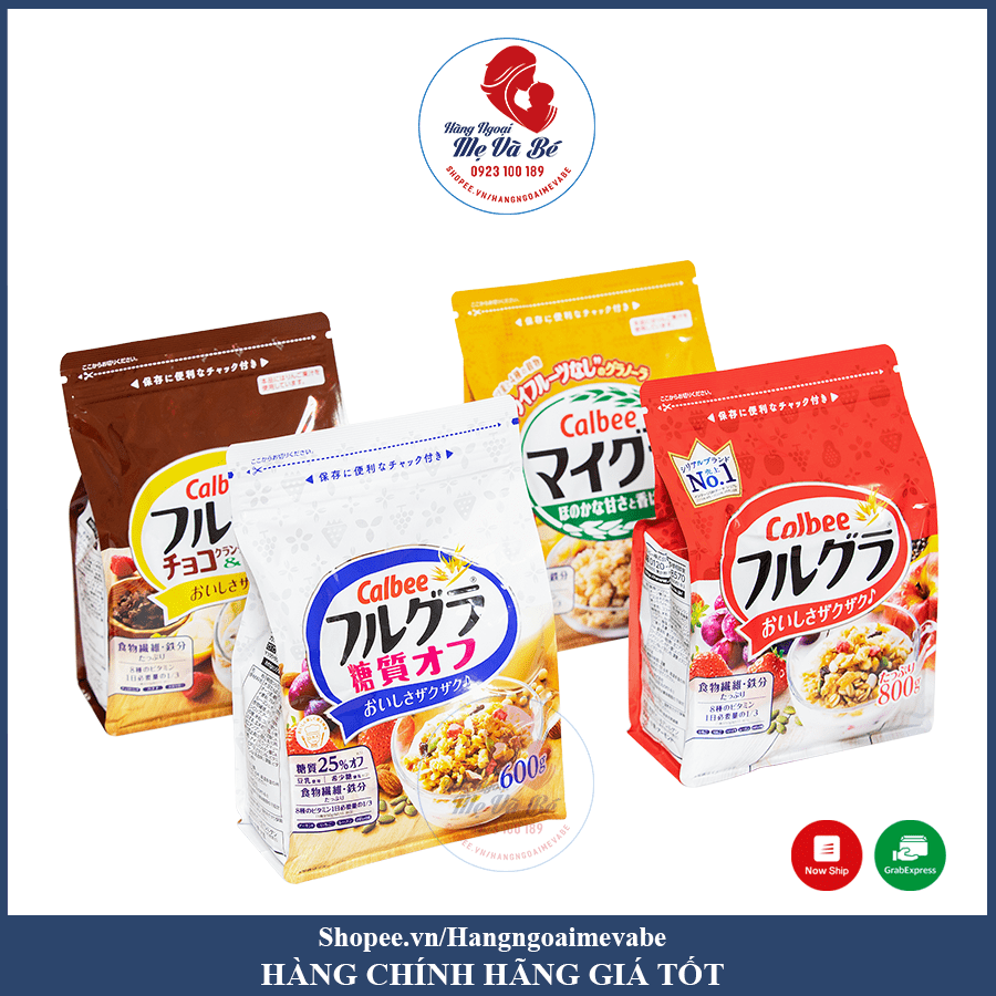 Ngũ cốc Calbee, ngũ cốc dinh dưỡng trái cây hoa quả Nhật Bản