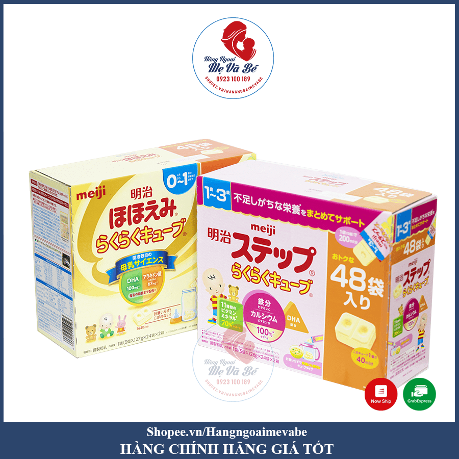 Sữa Meiji thanh số 0 và số 9 nội địa Nhật Bản 648g (Mẫu mới 30 thanh)