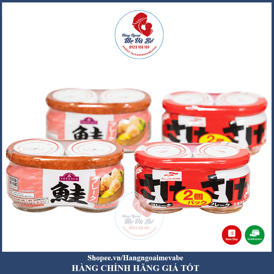 Ruốc cá hồi Nhật Bản set 2 hũ (50g x 2) cho bé 12m+