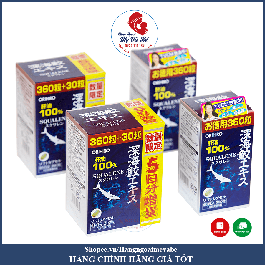 Viên uống sụn vi cá mập Squalena Orihiro 360v/390v Nhật Bản