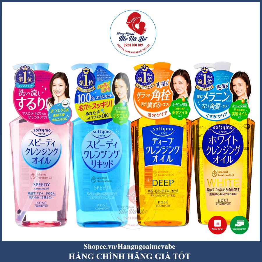 Dầu tẩy trang Kose Softymo Cleansing Oil 230ml Nhật Bản mới nhất