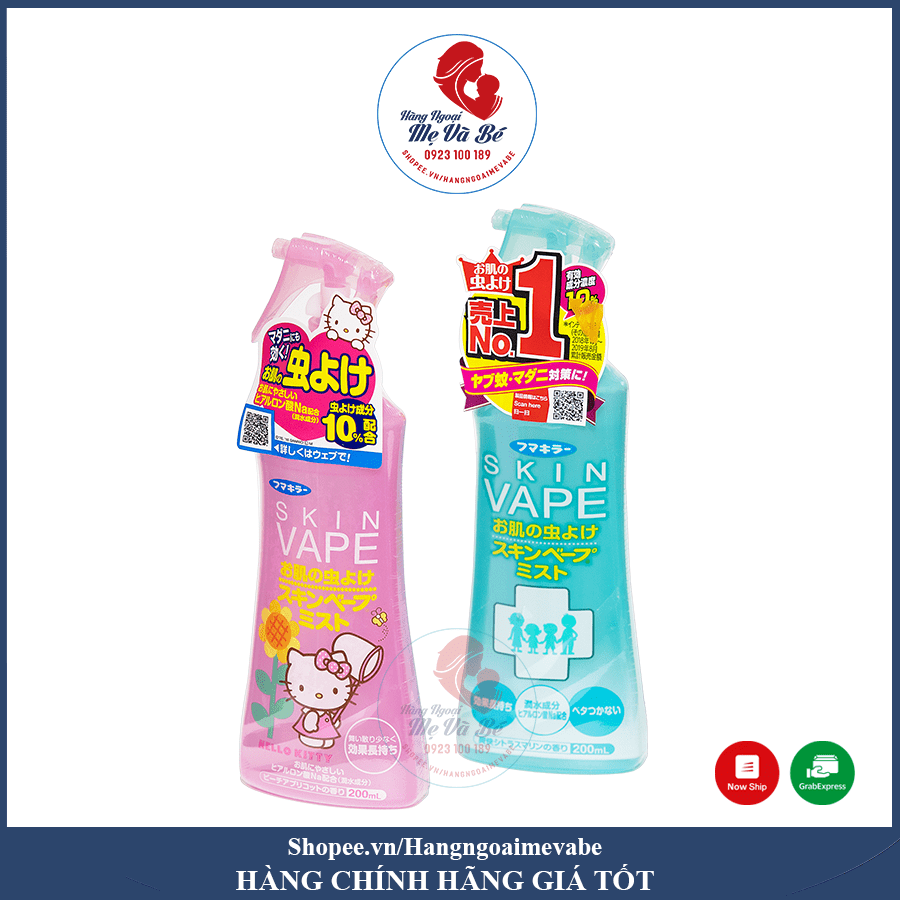 Xịt muỗi Skin Vape Nhật Bản 200ml chống muỗi và côn trùng