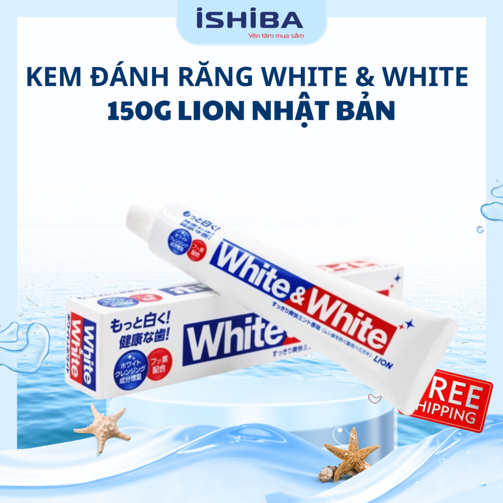 Kem đánh răng White & White Nhật Bản 150g (80/th)