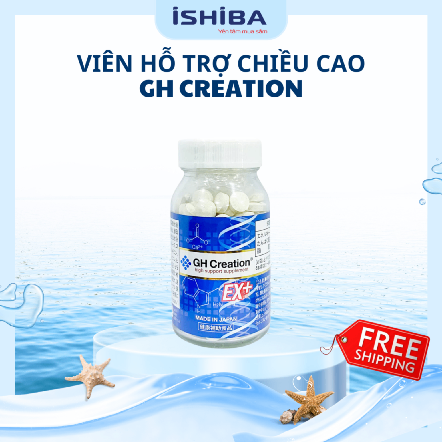 Viên Uống Tăng Chiều Cao GH Creation EX+ 270 Viên Nhật Bản