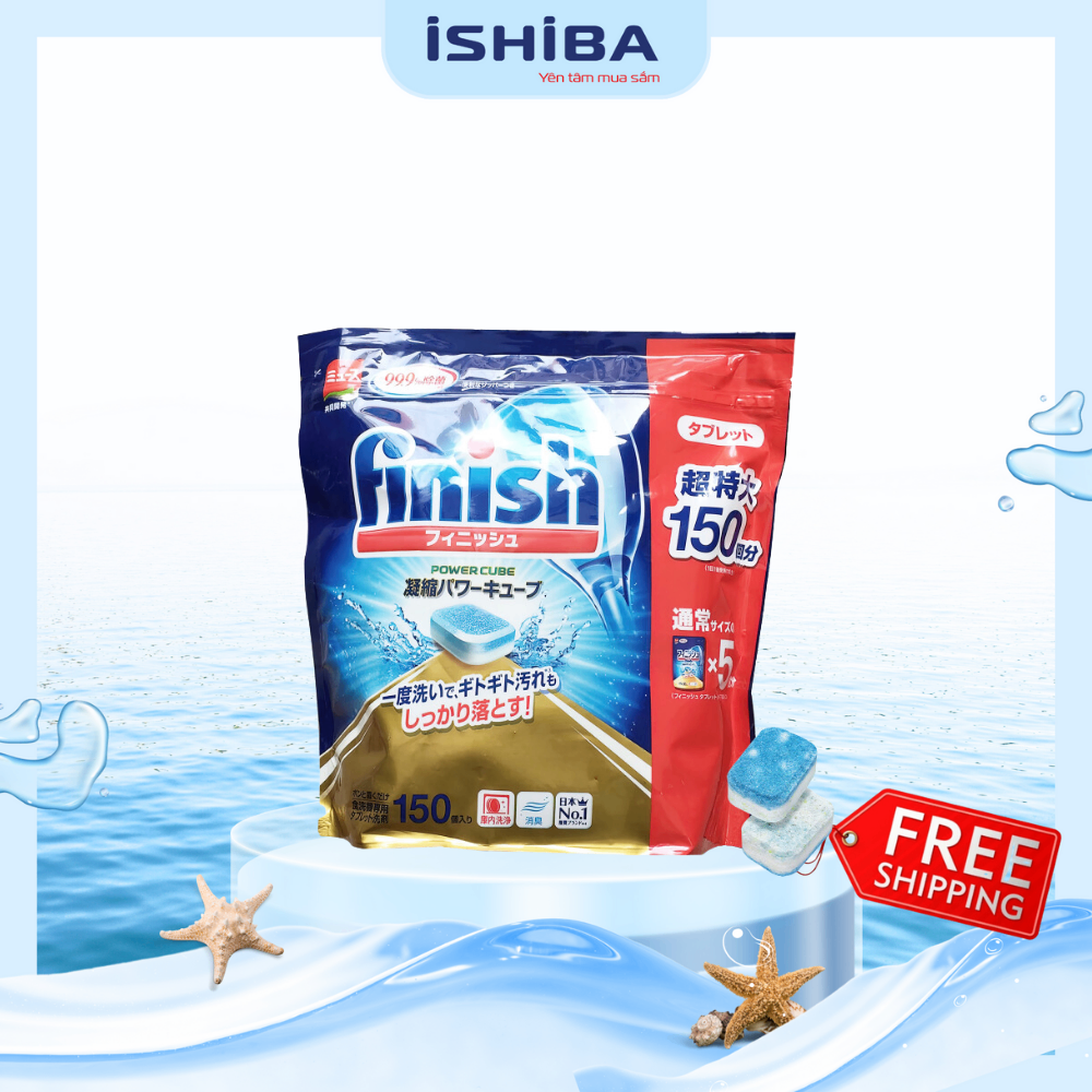 Viên rửa bát Finish Nhật Bản cho máy rửa bát - Túi 150 viên