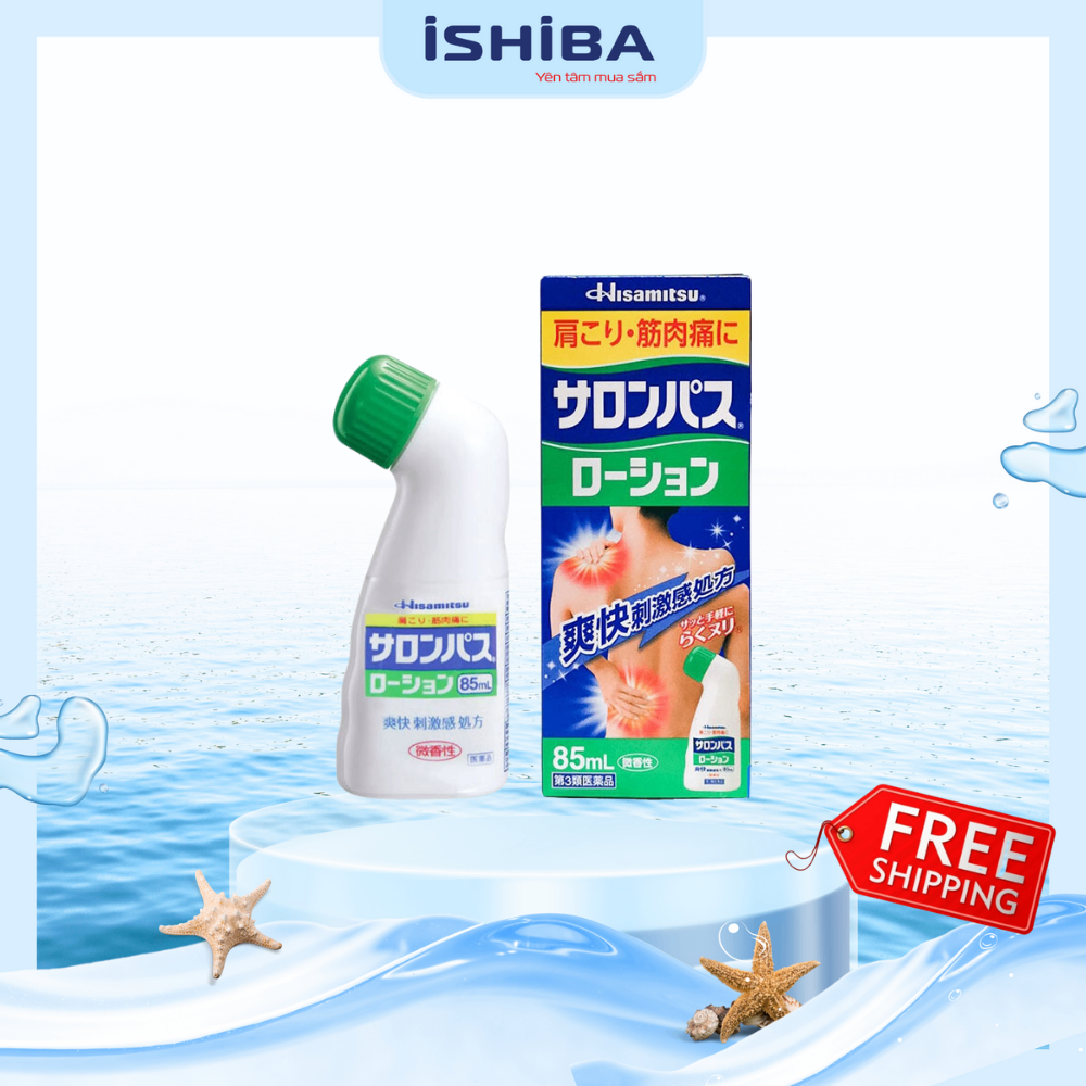 Lăn xoa bóp giảm đau xương khớp Hisamitsu Salonpas 85ml Nhật Bản (t60)