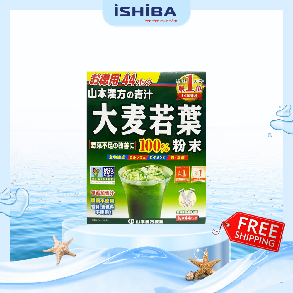 Bột mầm lúa mạch non, bột lúa non Golden Barley Nhật Bản 46 gói (t20)